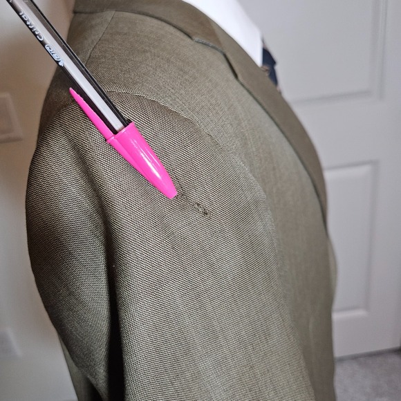 Jack Victor Blazer Suit Men 46R Wool 2-Button Super 110's Italy Fabric Brown Fla - Picture 6 of 16